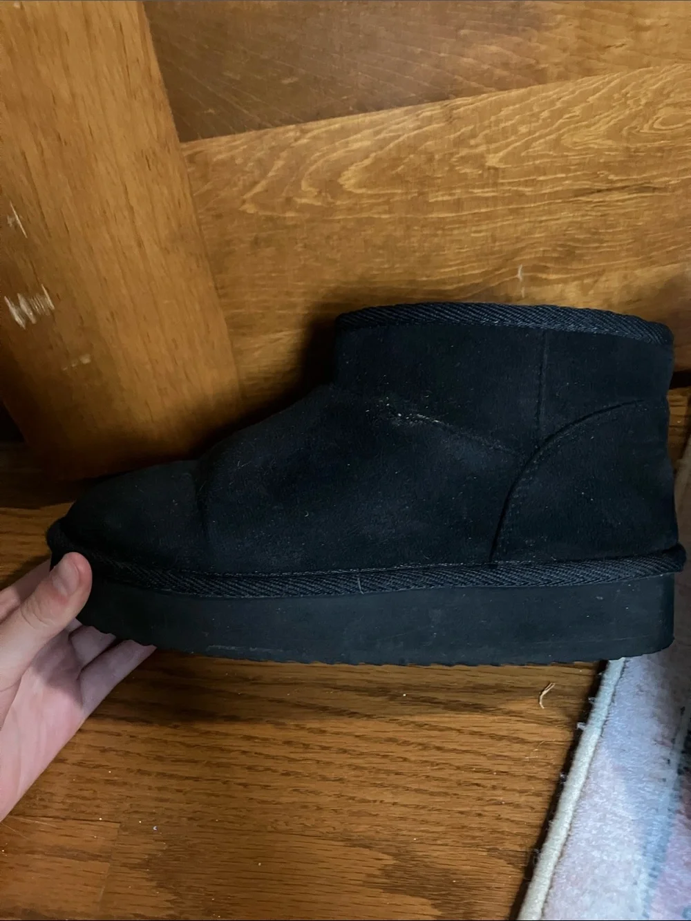 Black Suede Short Ankle Boots